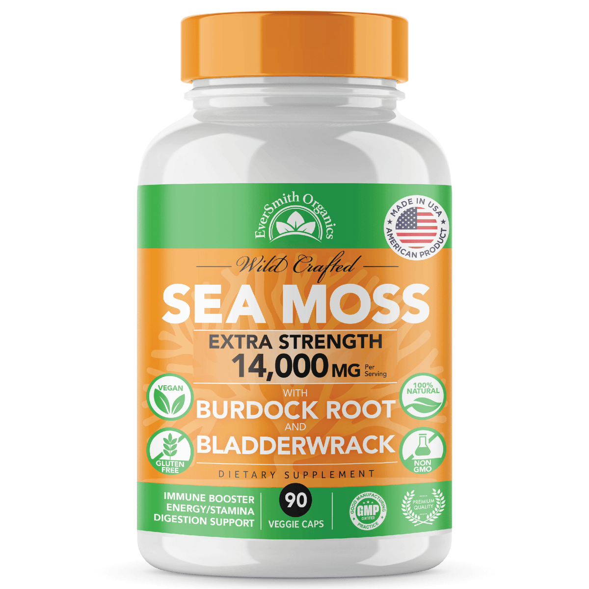 Sea Moss Bladderwrack And Burdock Root Capsules Eversmith Organics 