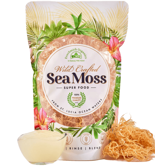 EverSmith Organics Irish Sea Moss | Makes 160oz of Gel | Gold Sea Moss | Organic Sea Moss from St. Lucia | Non GMO, Organic & Vegan | Seamoss Raw