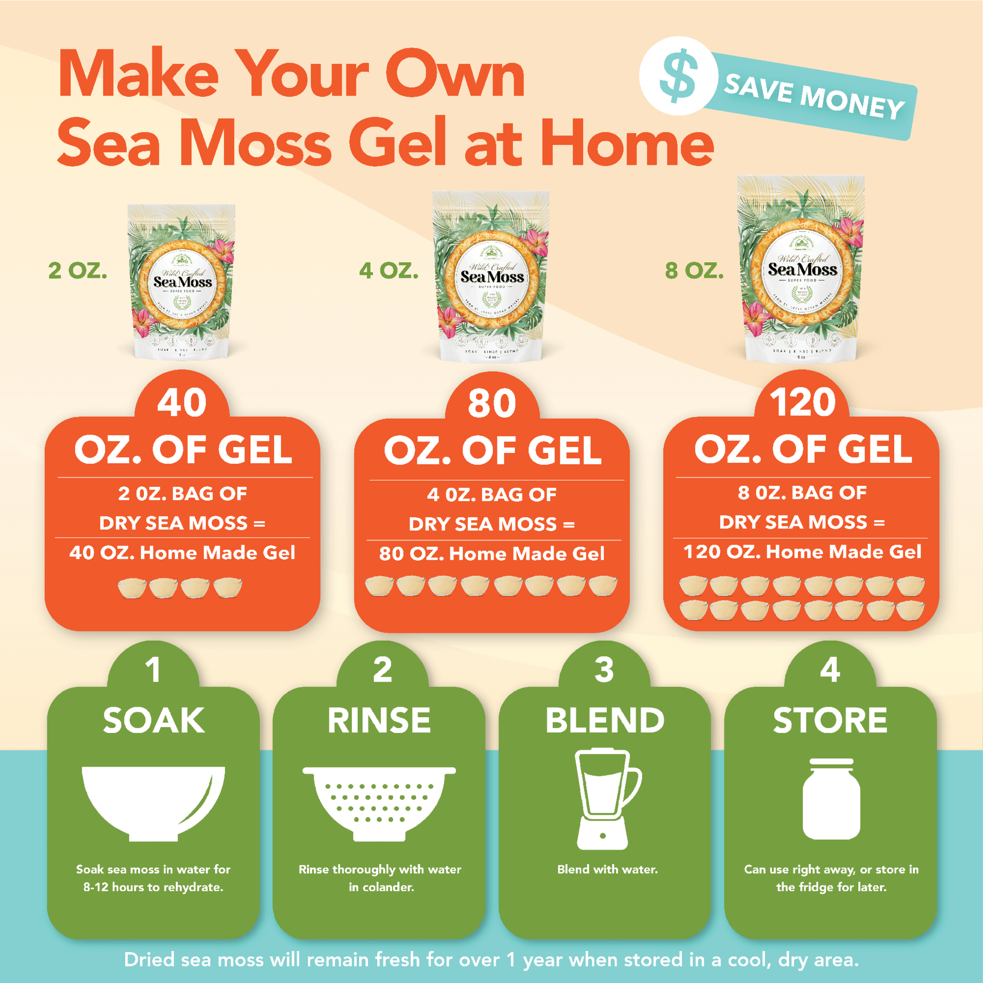 Value Packs - Flavored Sea Moss Gel (16 Ounce) – EverSmith Organics